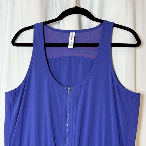 Athleta Expedition Skort Dress Romper Mesh Shorts Size 14 Blue - Picture 7 of 16